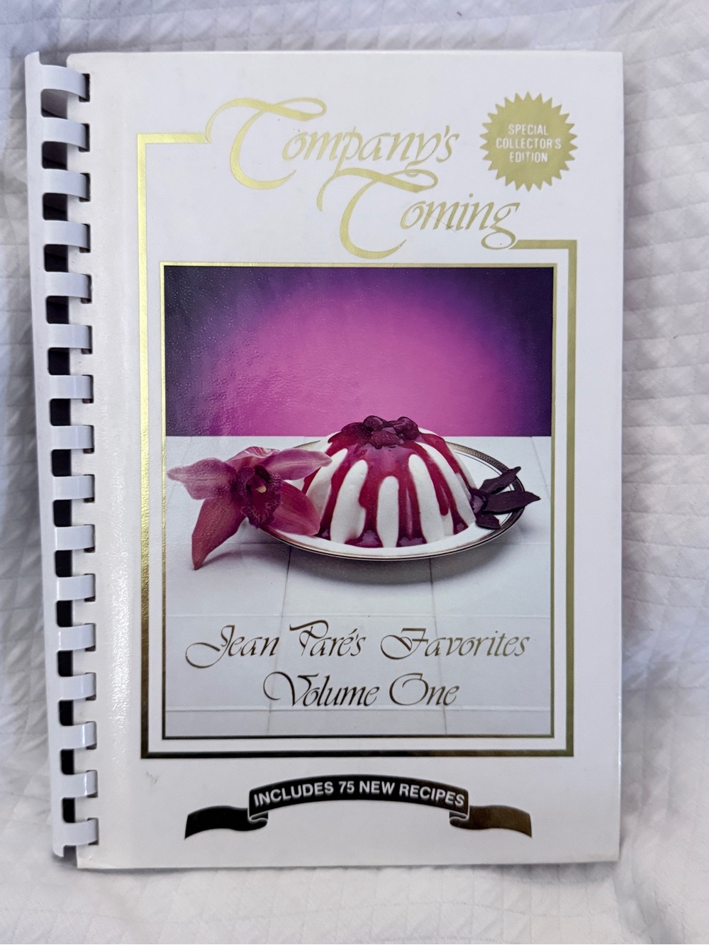 Cookbook — White with Purple Accents